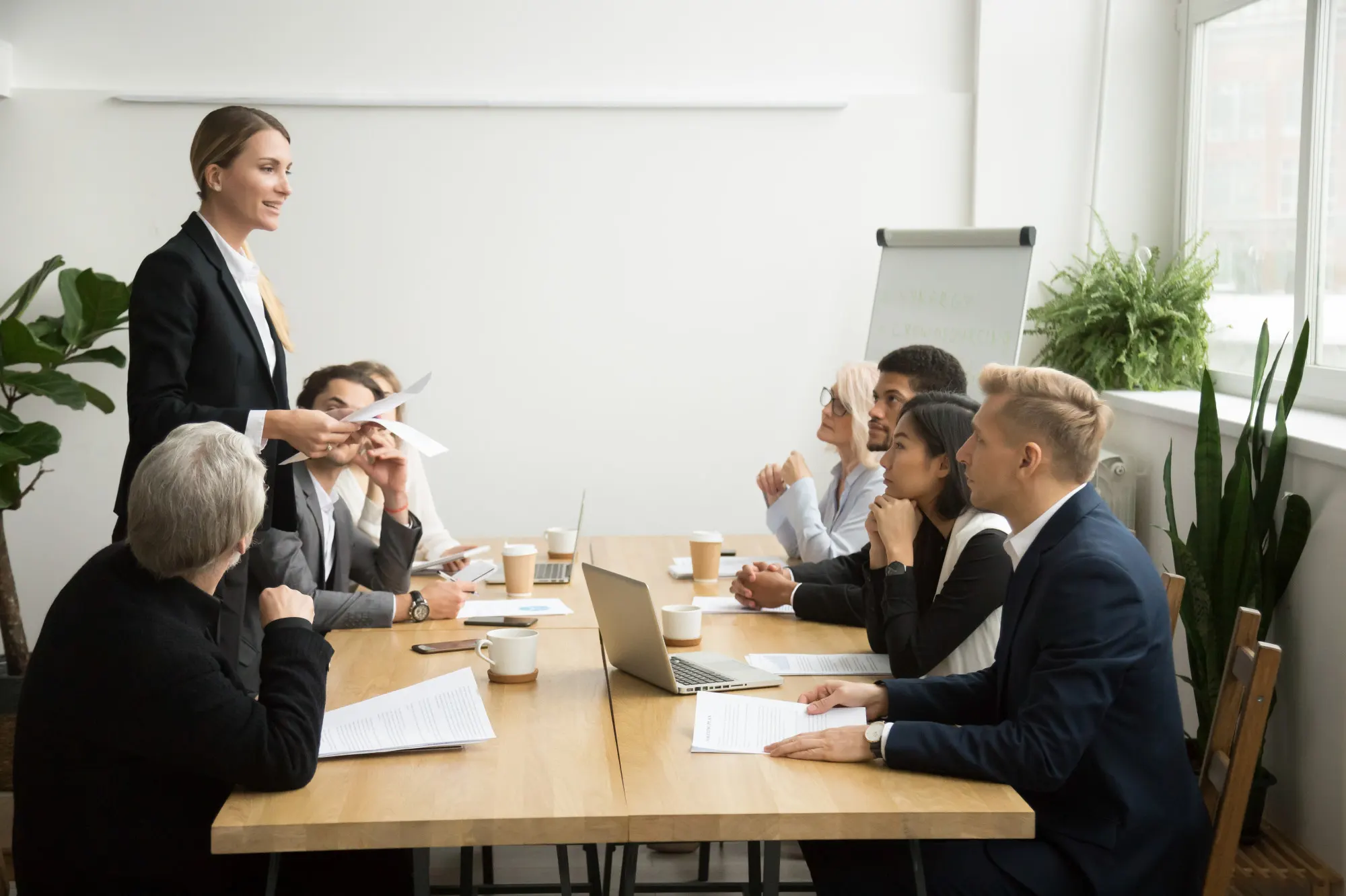A team planning data, AI and automation initiatives