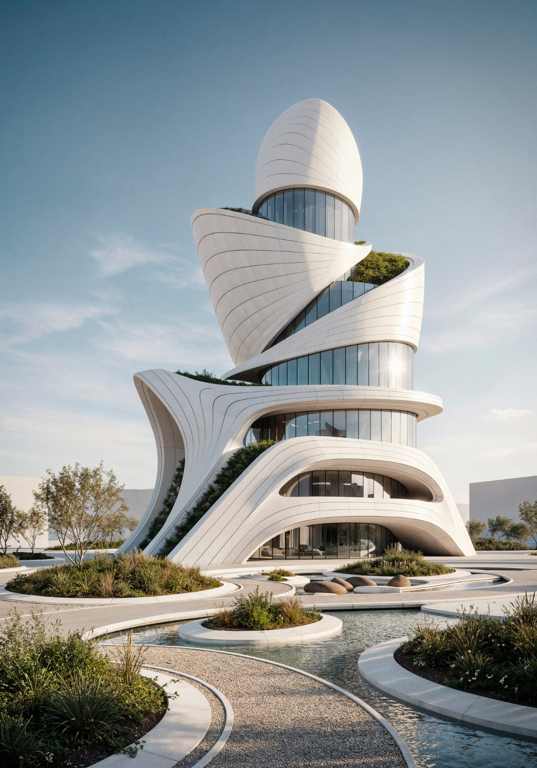 Future-facing architecture shaped by clear structural lines